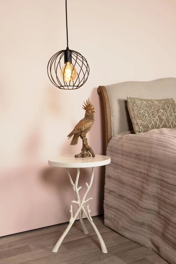 Lucide DANZA - Pendant light - Ø 25 cm - 1xE27 - Black - atmosphere 1